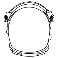 Astronaut helmet icons Astronaut helmet icons