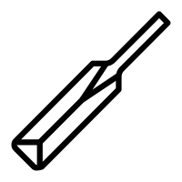 cricket bat icons noun project outline of a bat