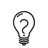 Light-bulb-with-a-question-mark icons | Noun Project